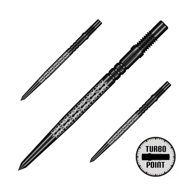 Shot Celt Turbo Steel Tip Points-1-Black-30mm-Premier Darts