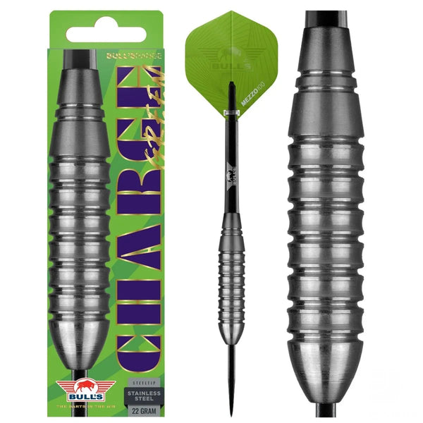 Bull's NL Charge Green Stainless Steel Tip Darts-1-22 GRAM-Premier Darts
