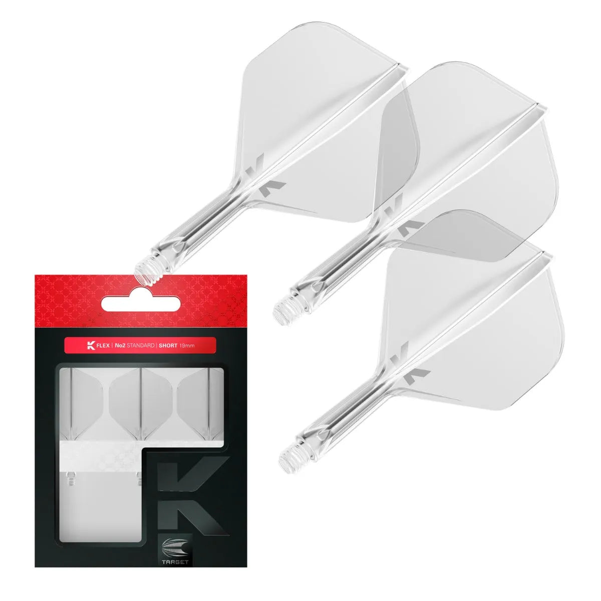 Target Darts K-Flex Flight System No2-14-Clear-Short-Premier Darts