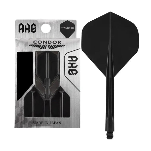 Condor Axe Black Standard Flights-1-Black-Short-Premier Darts