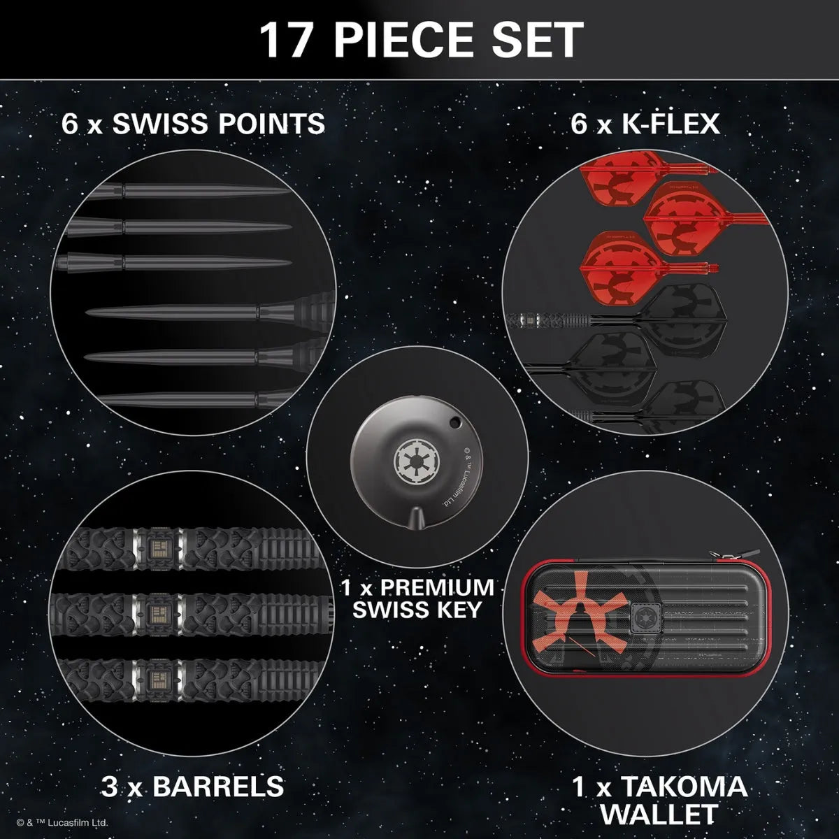 Target Darts Darth Vader SP 95% Tungsten Steel Tip Darts