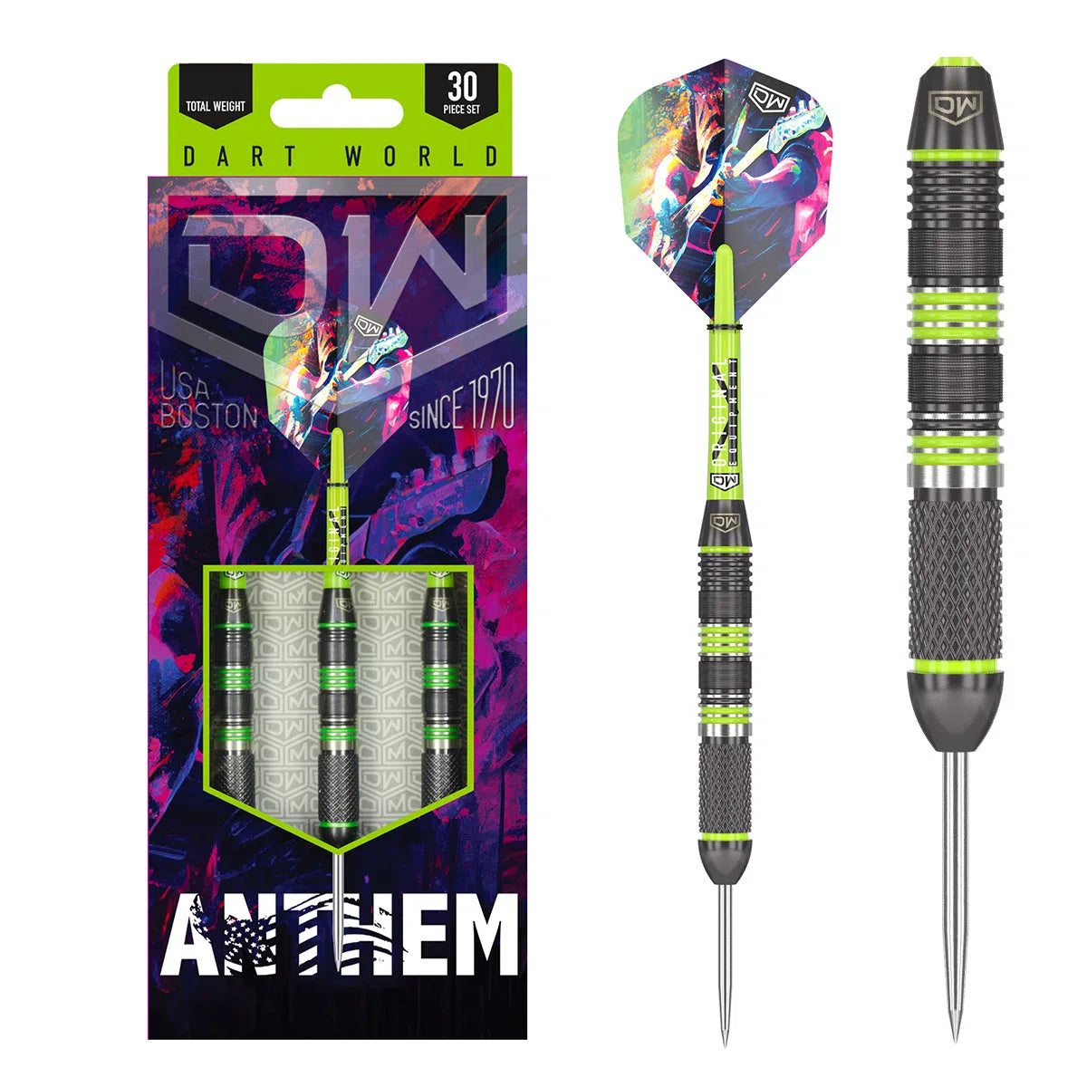 DW Anthem Black Steel Tip Darts