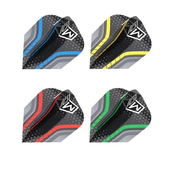 DW Avengers 01 Standard No6 Dart Flights x3 Sets-1-Blue-Premier Darts