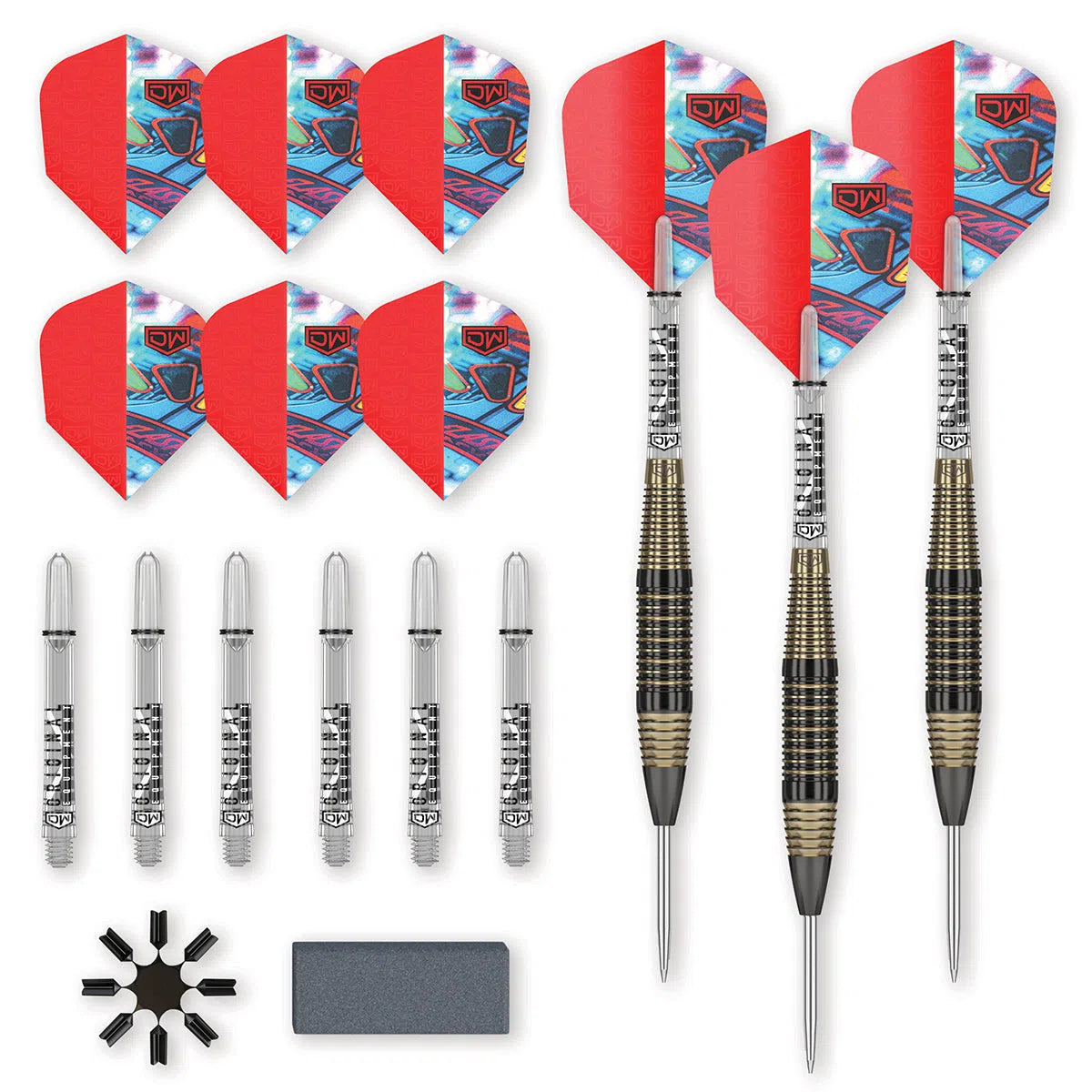 DW Flashback Brass Black Steel Tip Darts