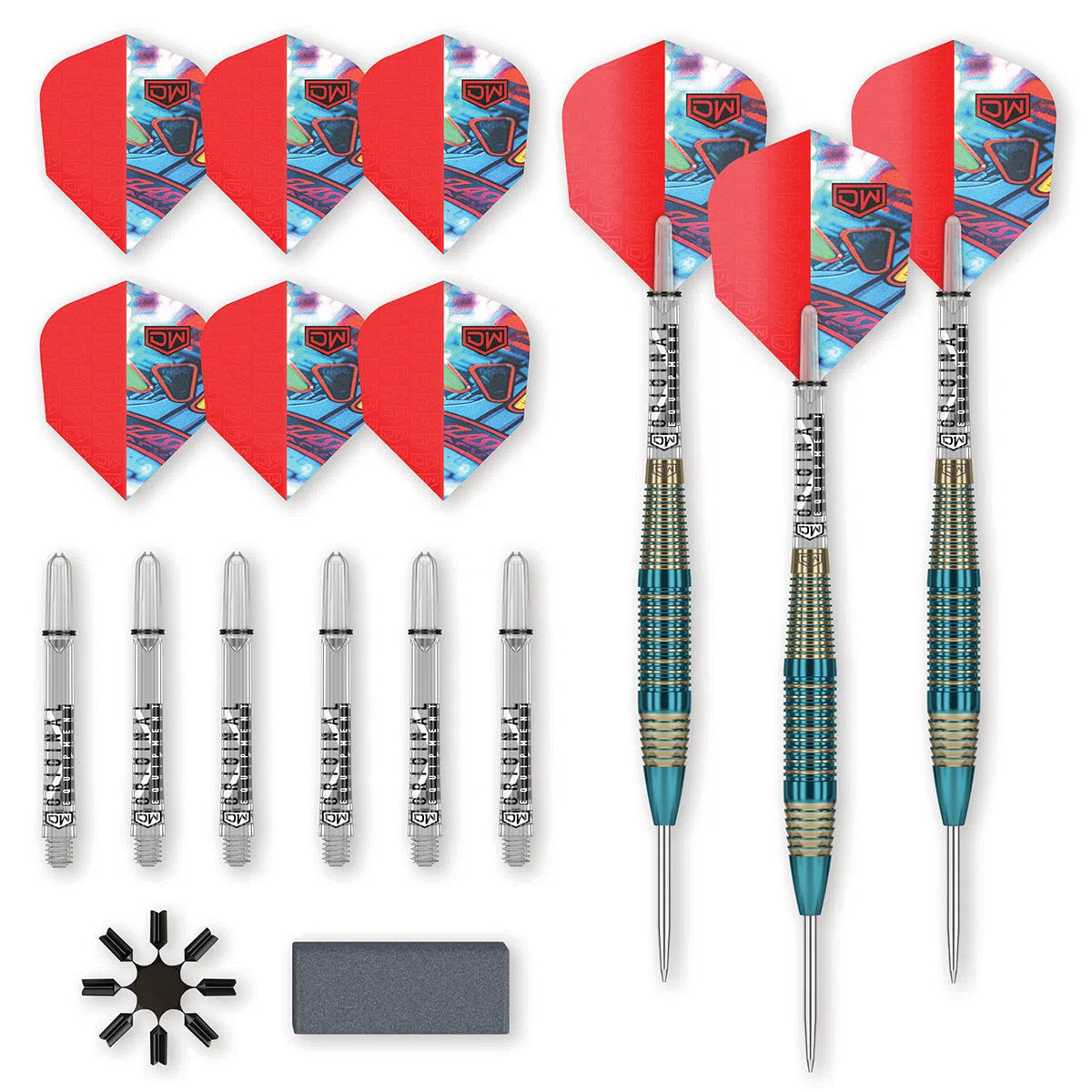 DW Flashback Brass Blue Steel Tip Darts