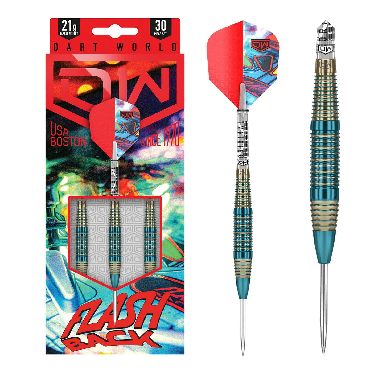 DW Flashback Brass Blue Steel Tip Darts