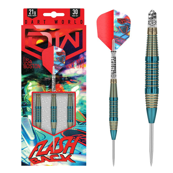 DW Flashback Brass Blue Steel Tip Darts-1-21 GRAM-Premier Darts