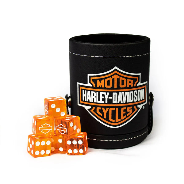 DW Harley Davidson Bar & Shield Dice and Cup-1-Premier Darts