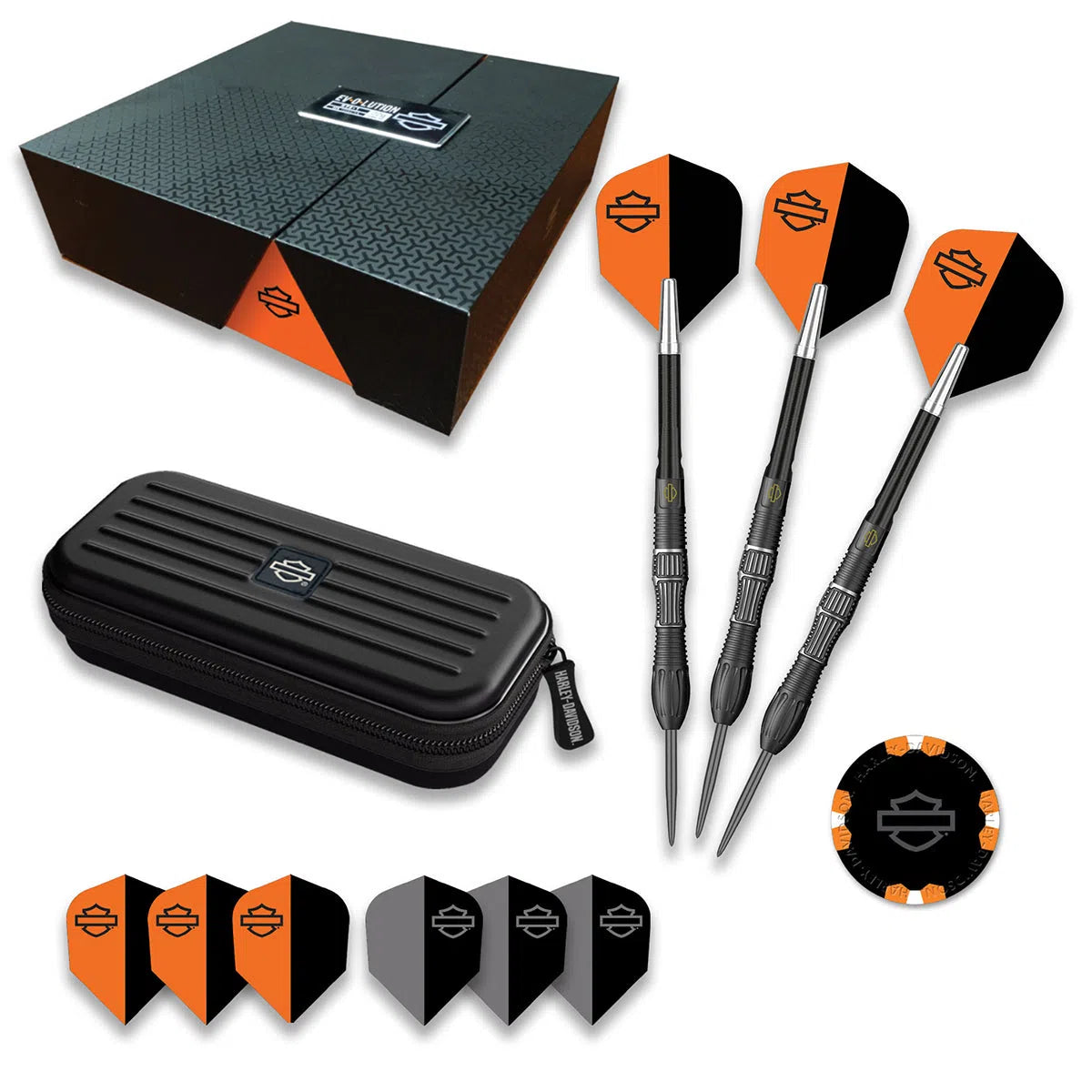 DW Harley Davidson EvOLution 90% Tungsten Steel Tip Darts