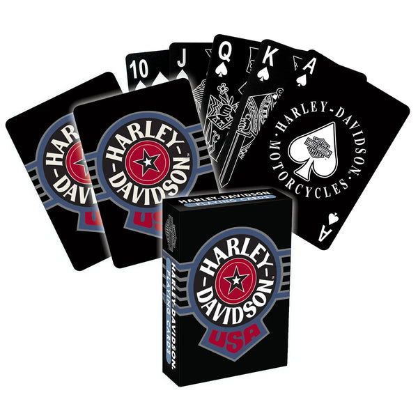 DW Harley Davidson Fat Boy Logo Playing Cards-1-Premier Darts