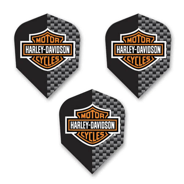 DW Harley Davidson Orange Logo Dart Flights-1-Premier Darts