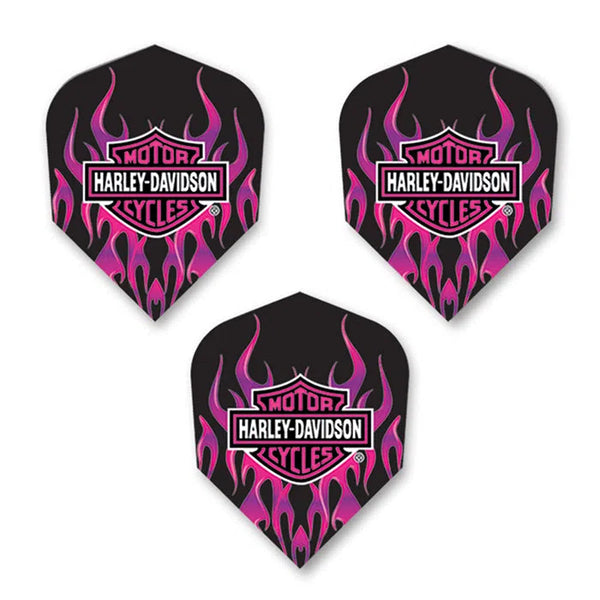 DW Harley Davidson Pink Holographic Dart Flights-1-Premier Darts
