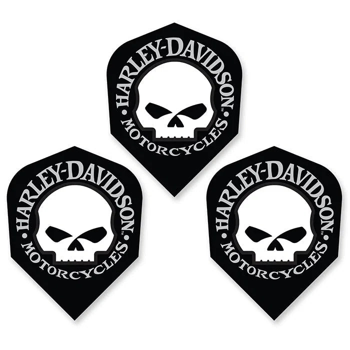 DW Harley Davidson White Skull Dart Flights