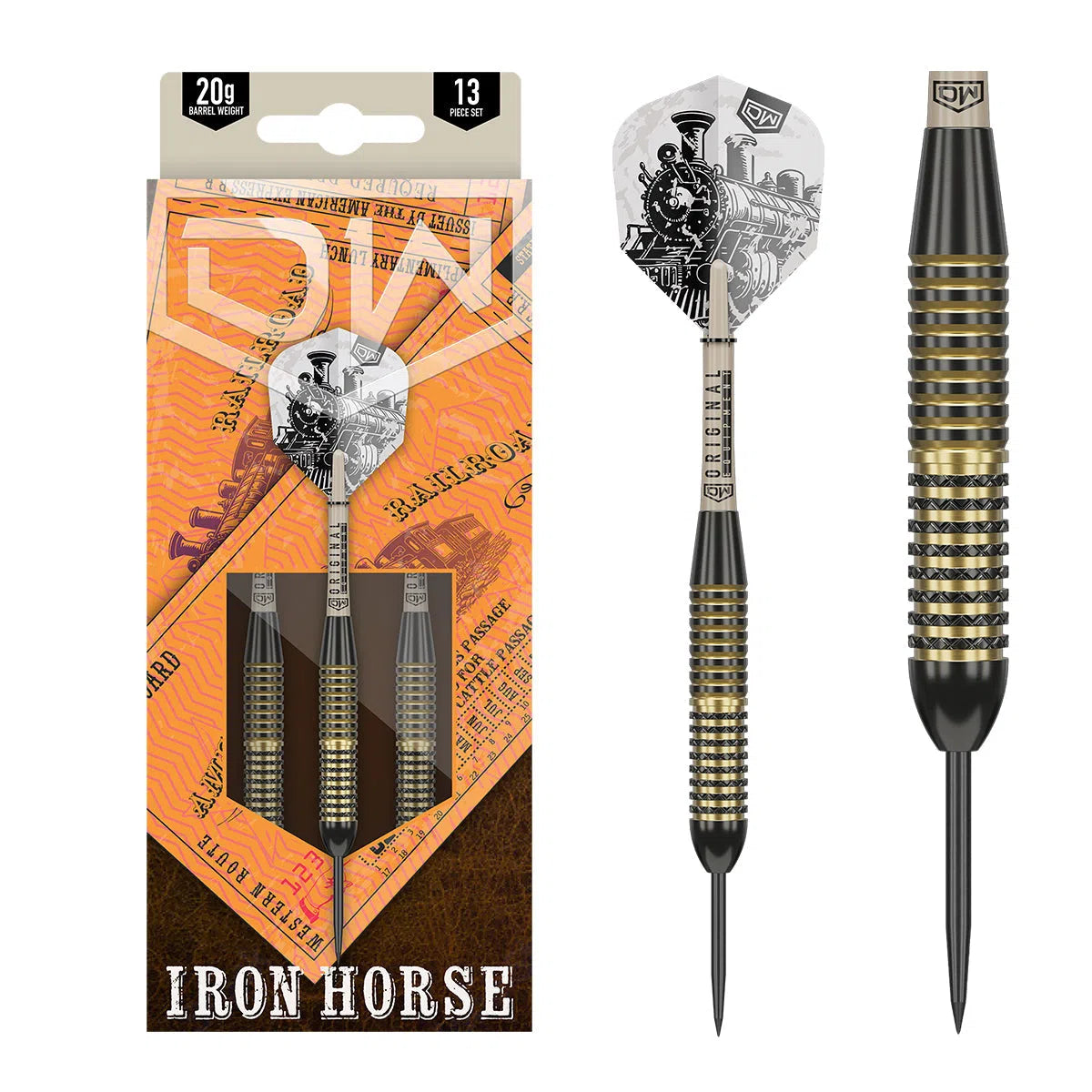 DW Iron Horse Brass Steel Tip Darts