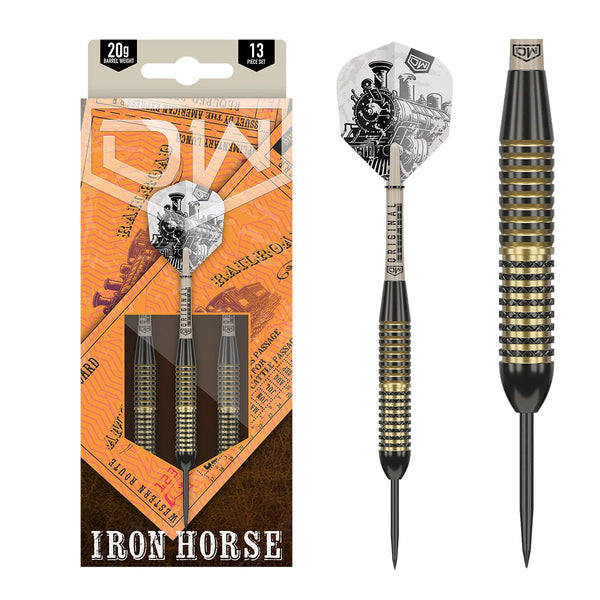 DW Iron Horse Brass Steel Tip Darts-1-20 GRAM-Premier Darts
