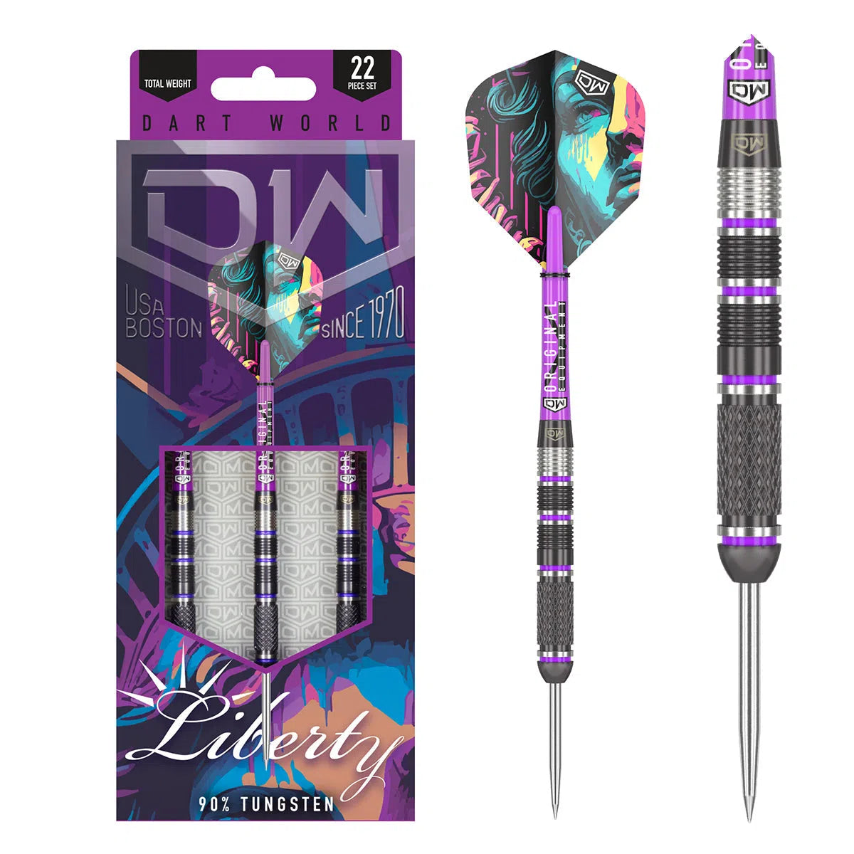 DW Liberty 90% Tungsten Steel Tip Darts