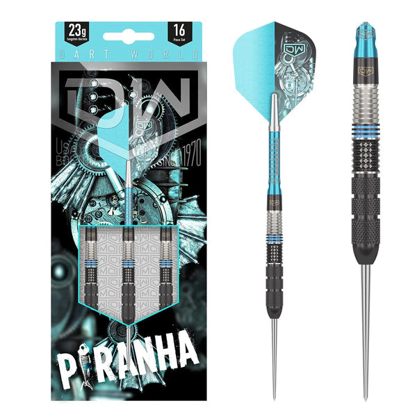 DW Piranha 01 90% Tungsten Steel Tip Darts-1-23 GRAM-Premier Darts