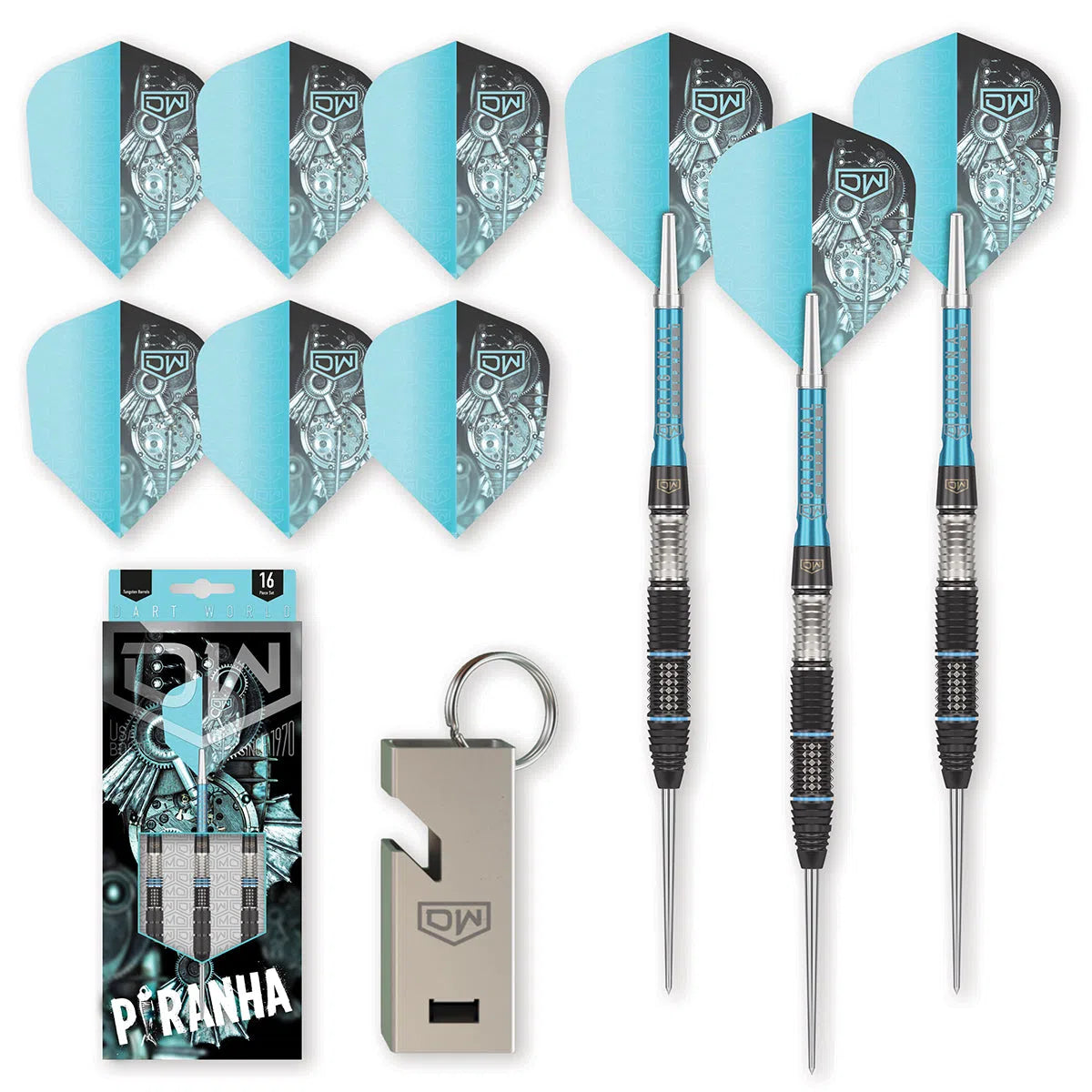 DW Piranha 02 90% Tungsten Steel Tip Darts