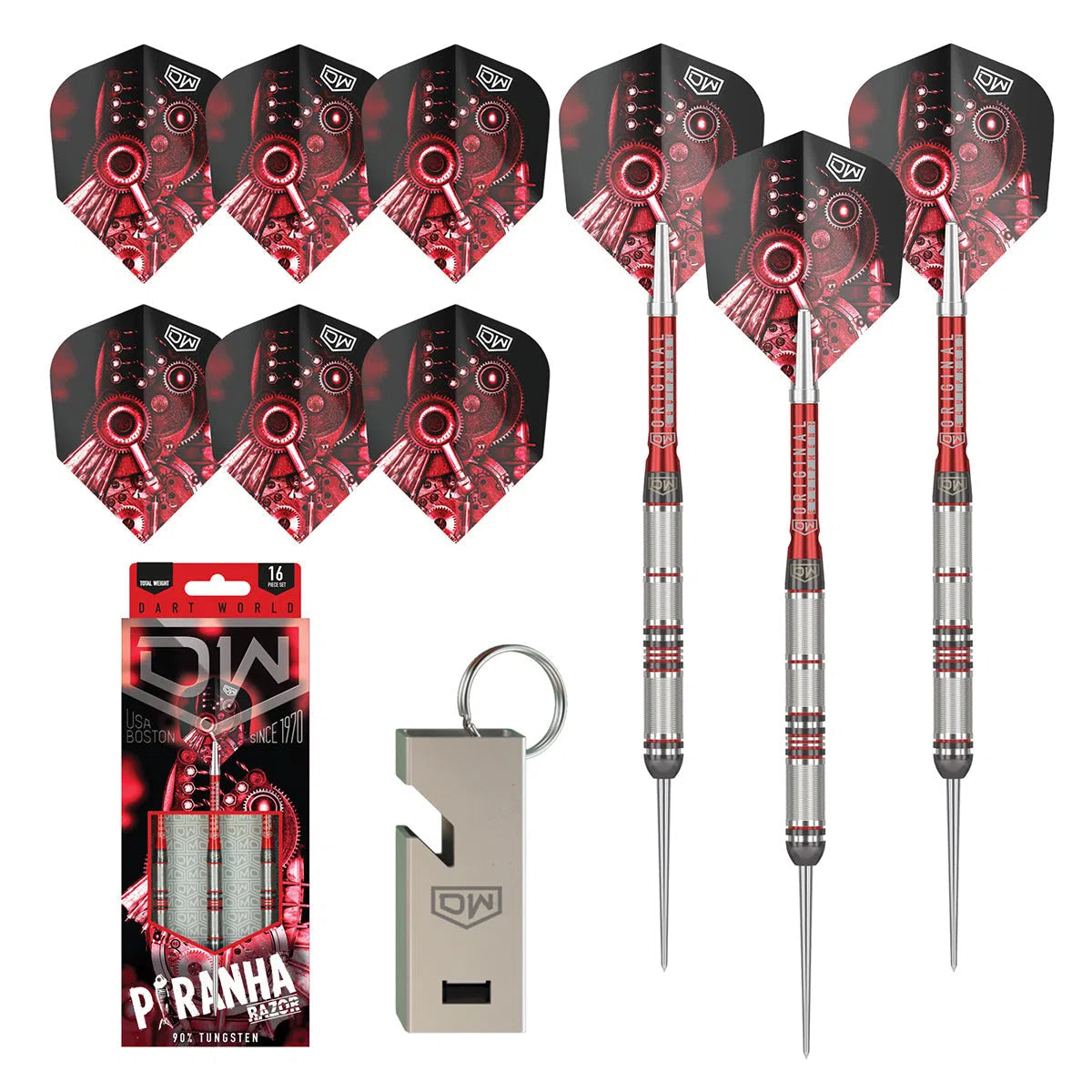 DW Razor Piranha 01 90% Tungsten Steel Tip Darts