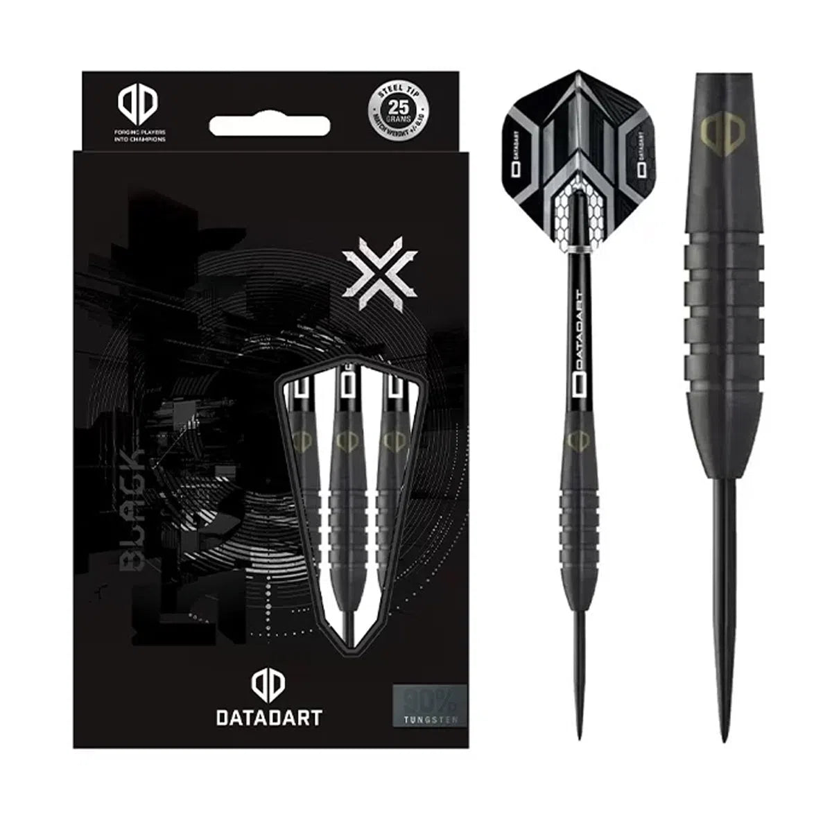 DataDart Black Torpedo 90% Tungsten Steel Tip Darts