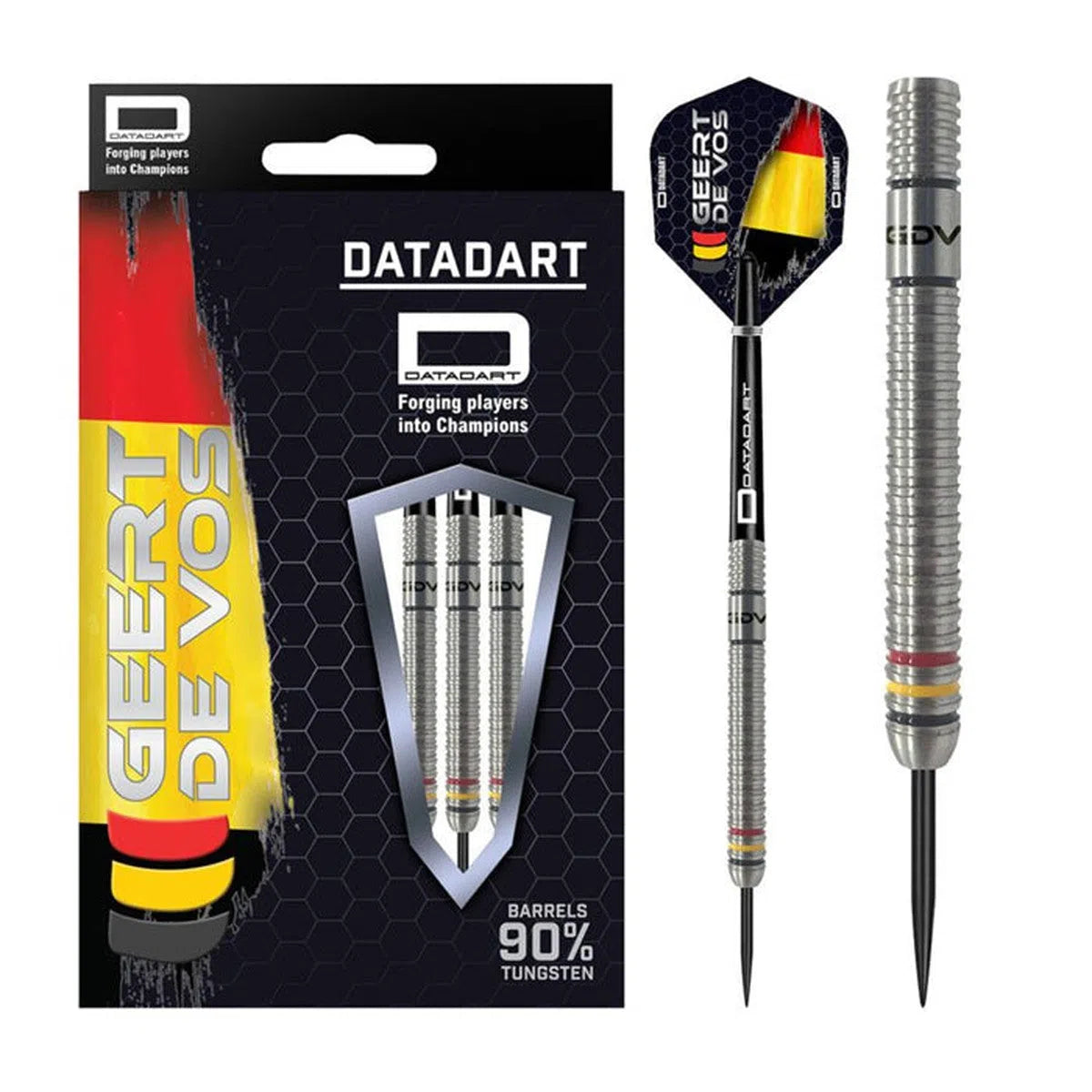 DataDart Geert De Vos 90% Tungsten Steel Tip Darts