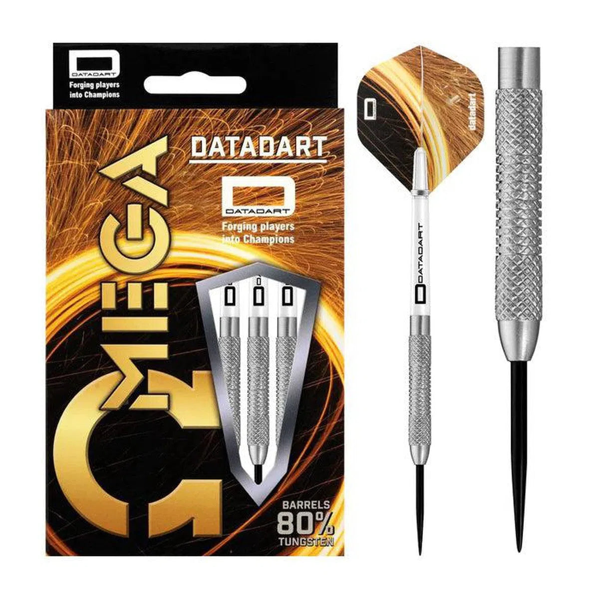 DataDart Omega Knurled Regular 80% Tungsten Steel Tip Darts