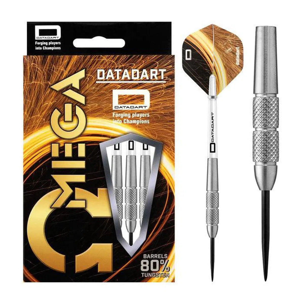 DataDart Omega Knurled Regular 80% Tungsten Steel Tip Darts