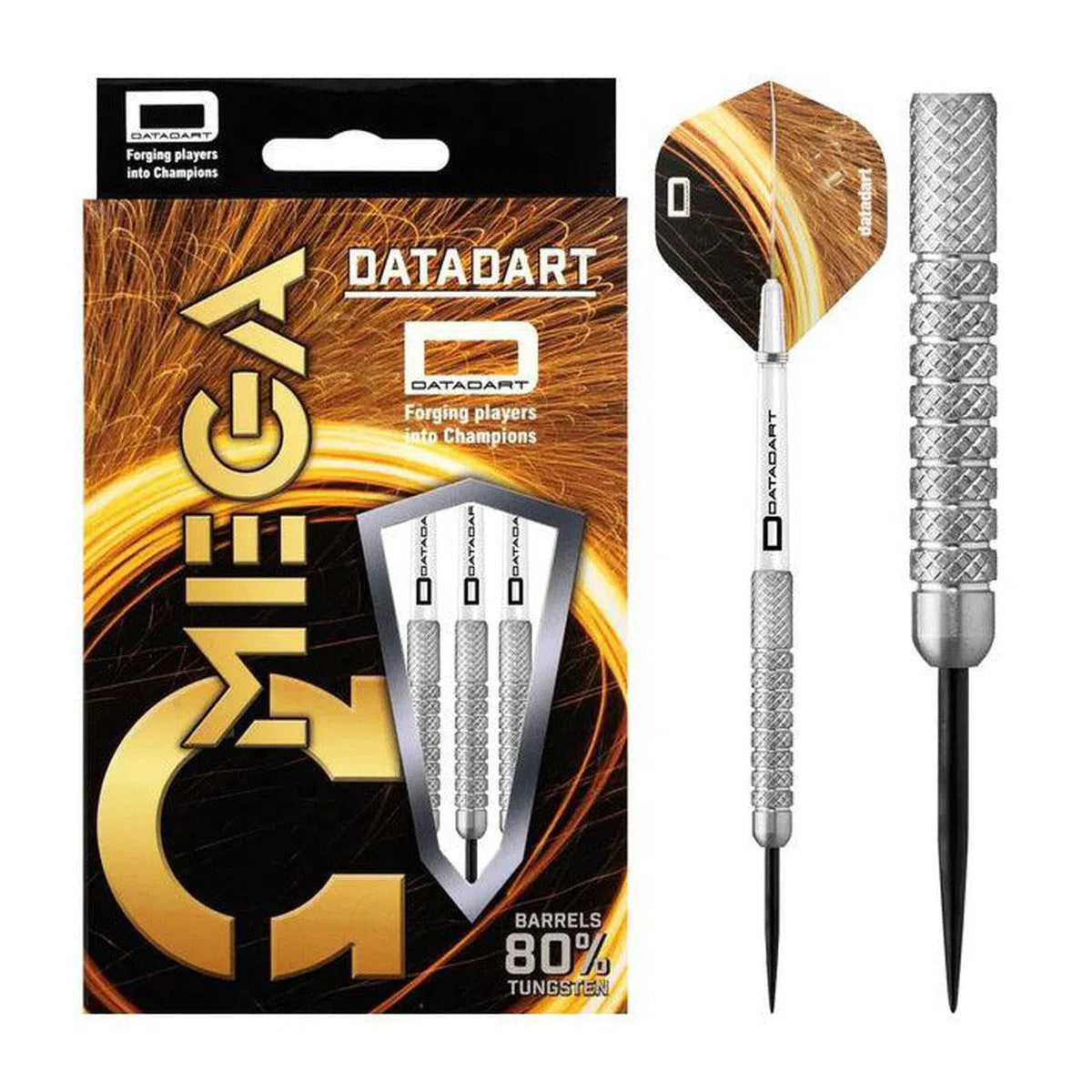 DataDart Omega Knurled Regular 80% Tungsten Steel Tip Darts