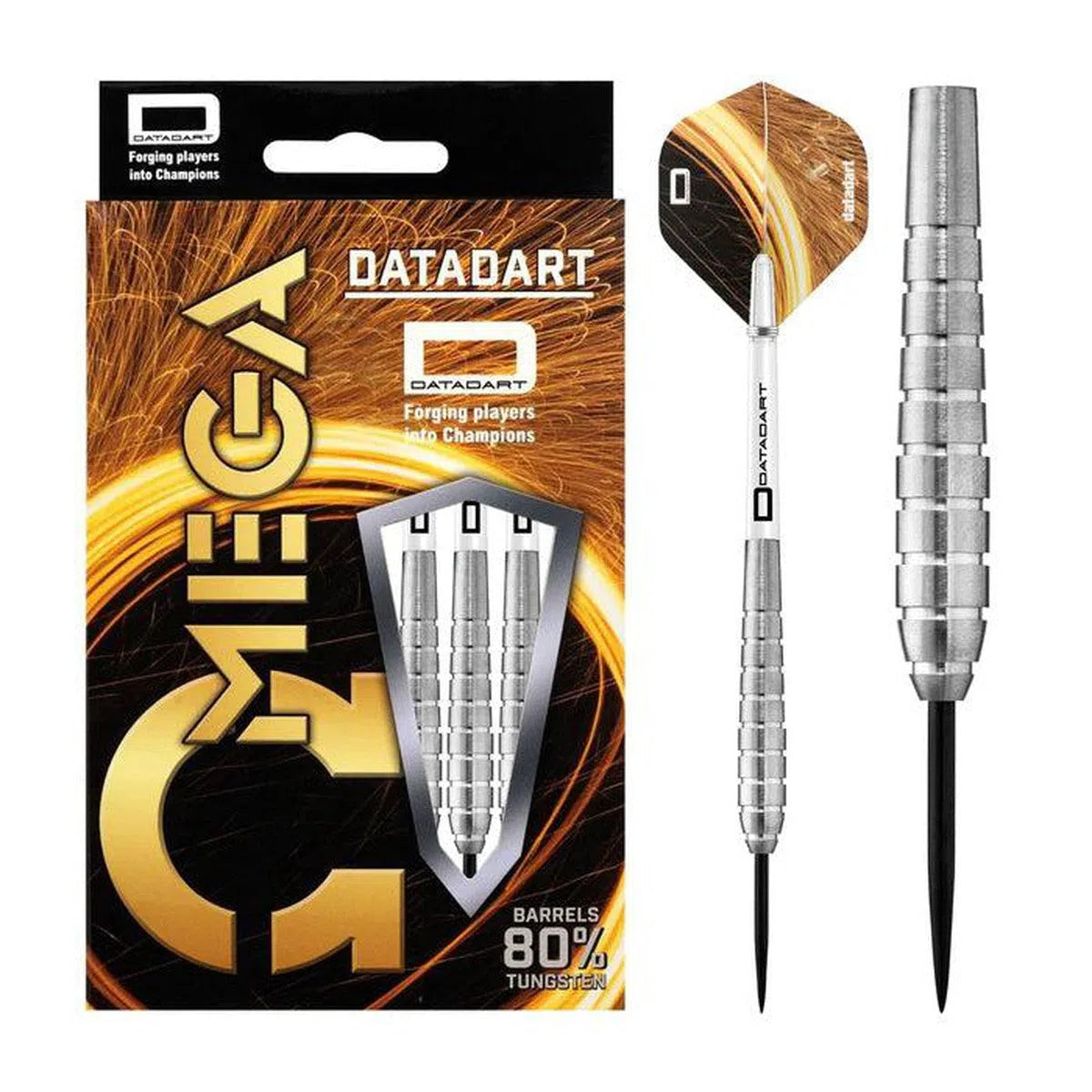 DataDart Omega Ringed Heavy 80% Tungsten Steel Tip Darts