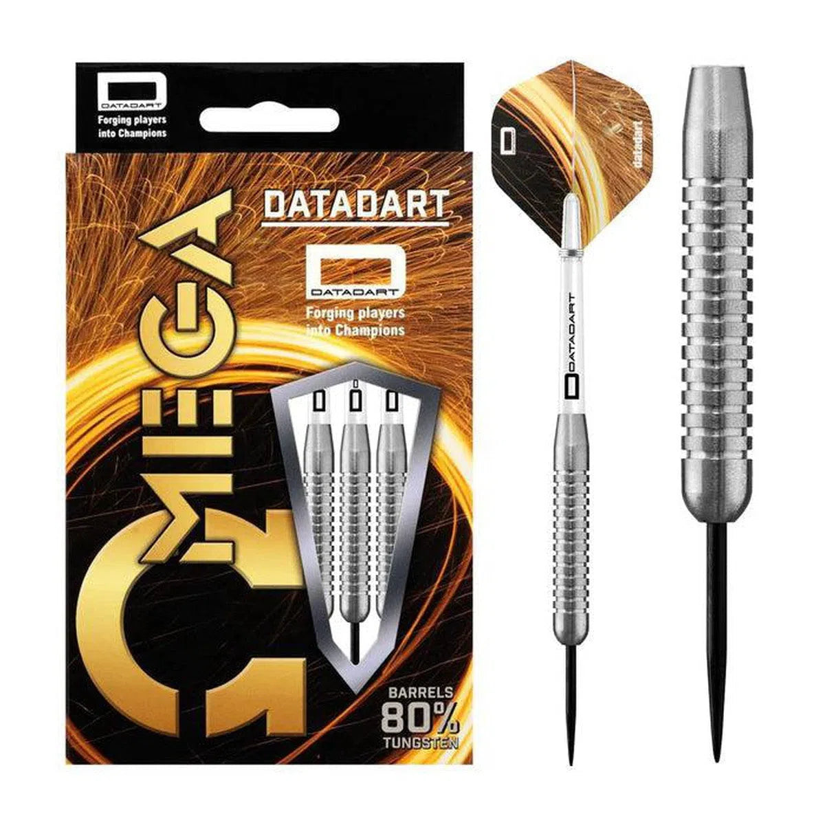 DataDart Omega Ringed Heavy 80% Tungsten Steel Tip Darts