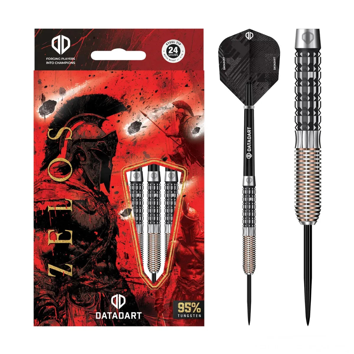 DataDart Zelos 95% Tungsten Steel Tip Darts-1-22 GRAM-Premier Darts