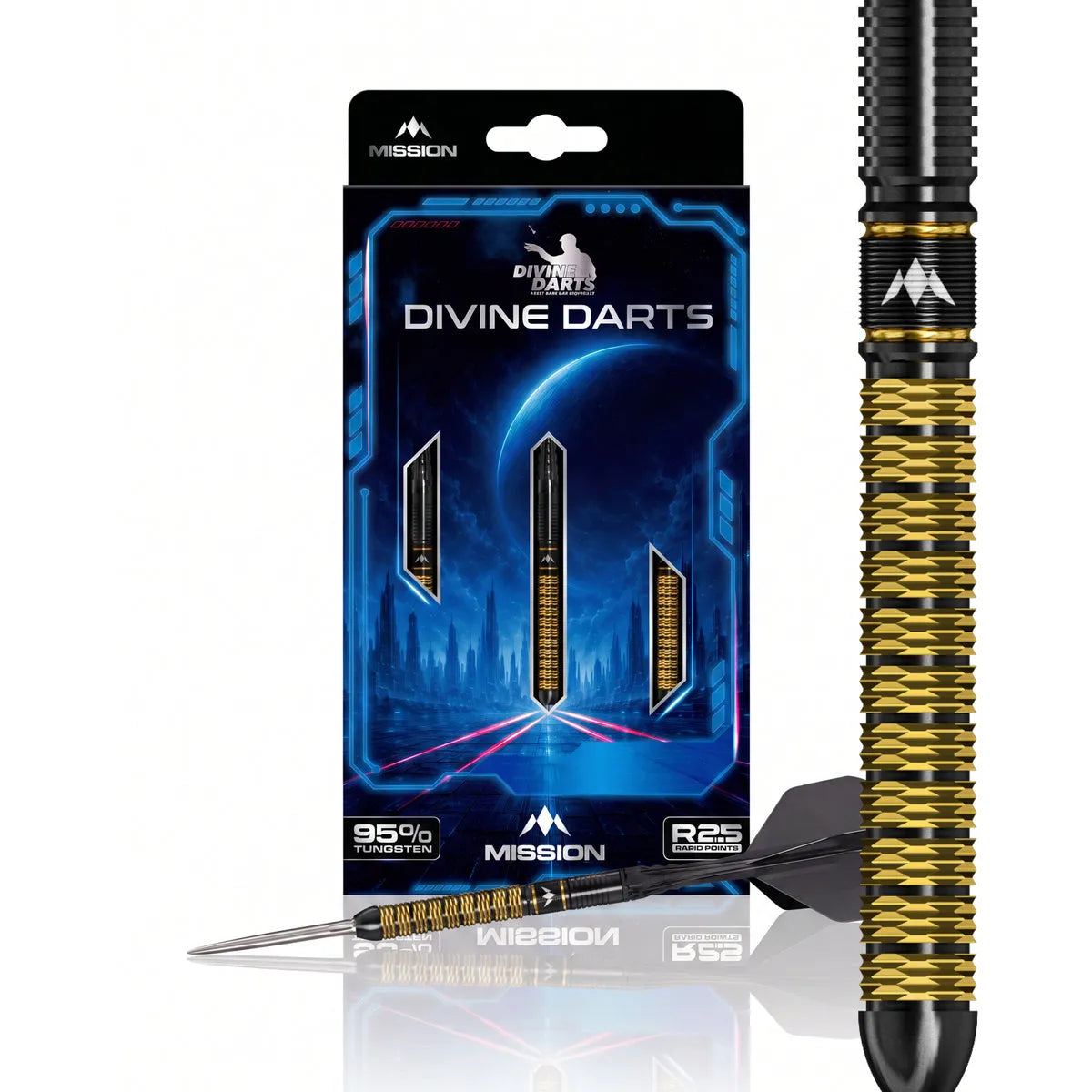 Mission Jake Kenyon Divine Darts R2.5 95% Tungsten Steel Tip Darts-3-24 GRAM-Premier Darts