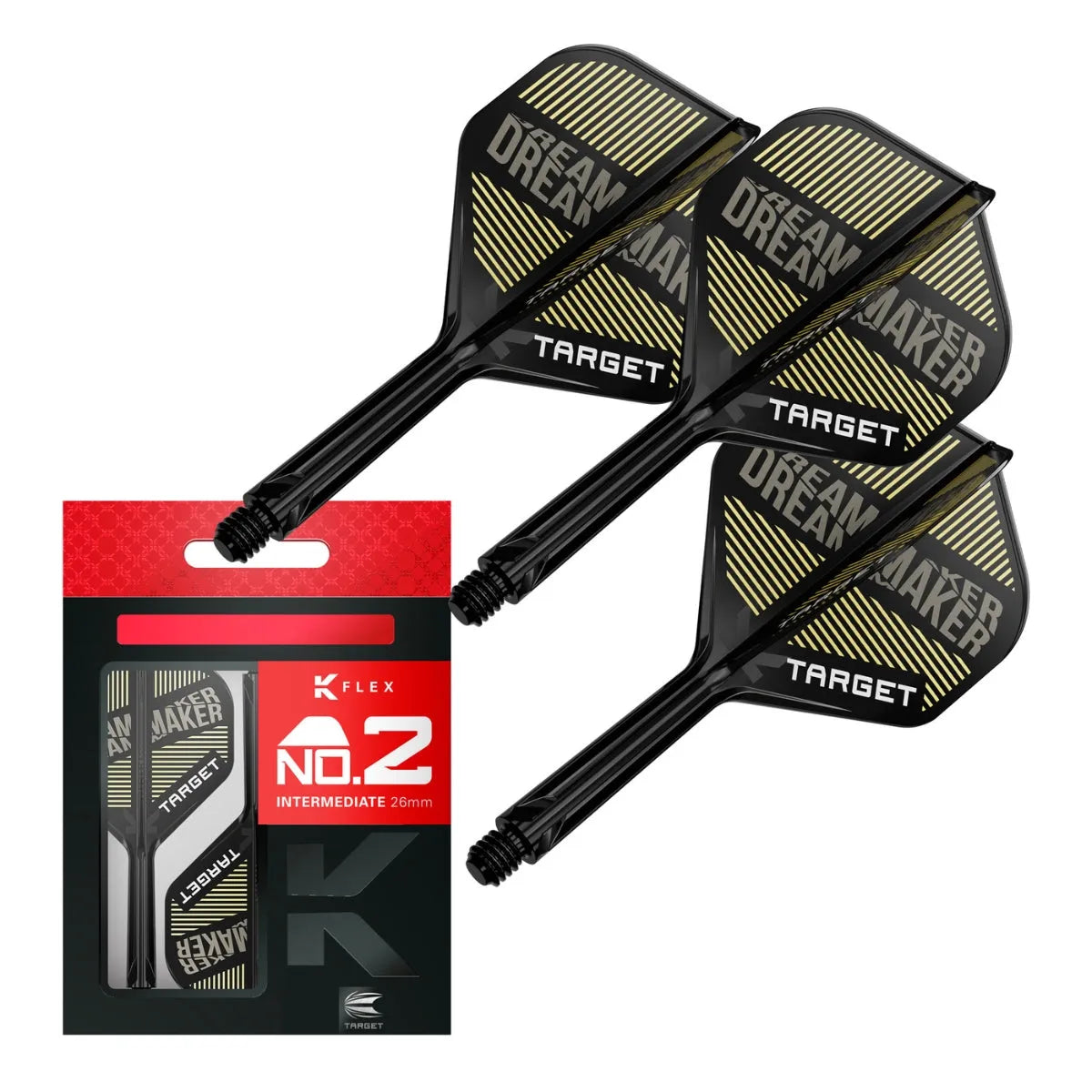 Target Darts Dimitri Van Den Bergh K-Flex Flight System No2-10-Intermediate-Premier Darts