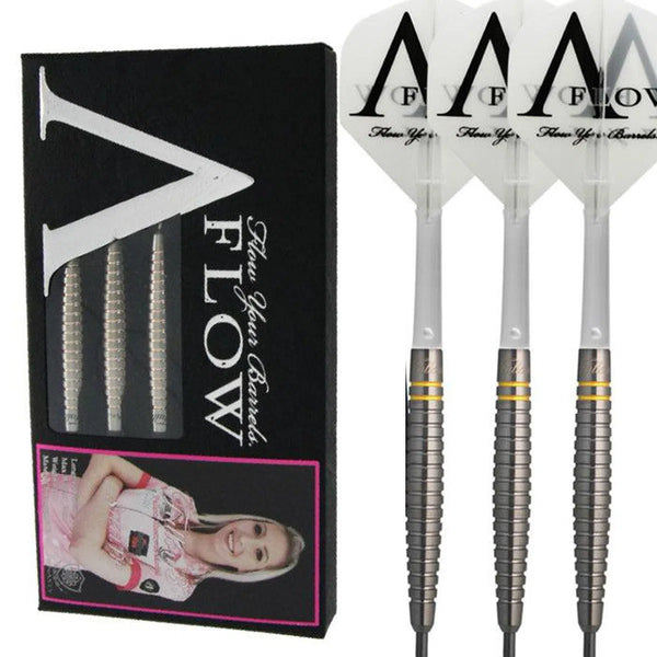Dynasty Black Line - A-Flow Fallon Sherrock 3 DLC 95% Tungsten Steel Tip Darts-1-24.3 GRAM-Premier Darts