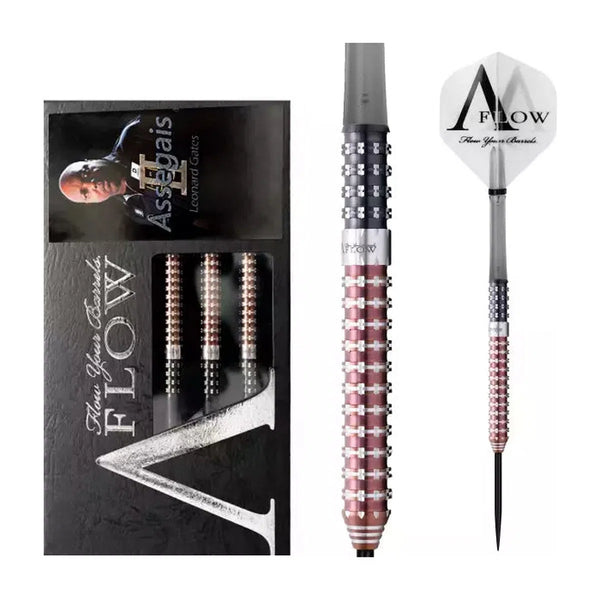 Dynasty Black Line - A-Flow Leonard Gates Assegais 2 90% Tungsten Steel Tip Darts-1-22 GRAM-Premier Darts