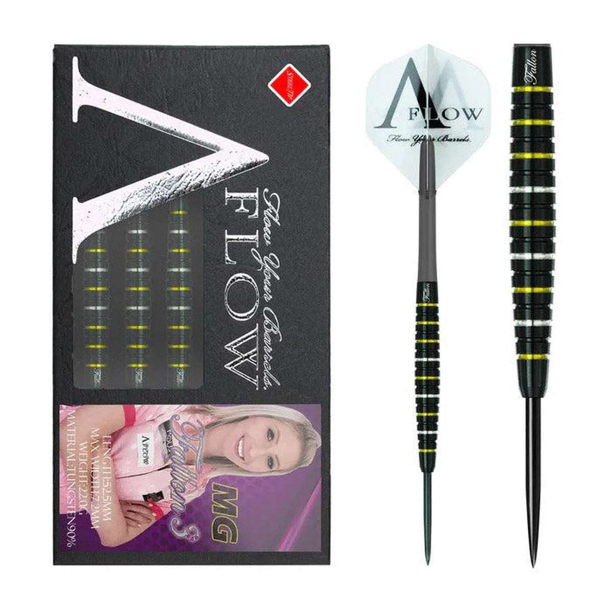 Dynasty Black Line Fallon Sherrock Model 3 MG 90% Tungsten Steel Tip Darts