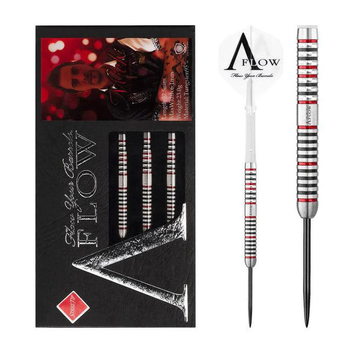 Dynasty Black Line  Michael Unterbuchner Michi 95% Tungsten Steel Tip Darts