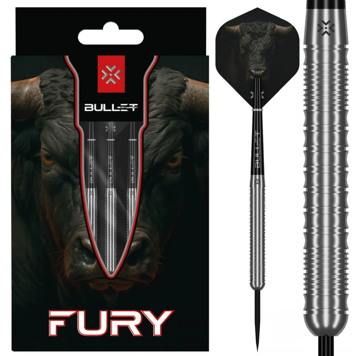Bullet Fury 90% Tungsten Steel Tip Darts-1-22 GRAM-Premier Darts