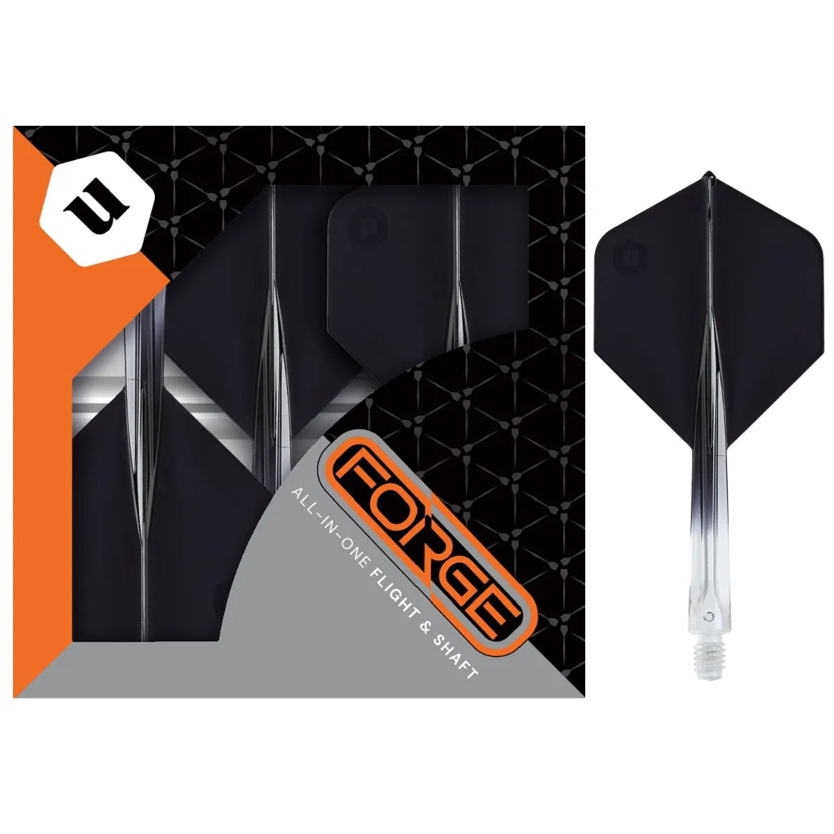 Unicorn Forge Plus Two-Tone All In One System-6-Clear Black-Medium-Premier Darts