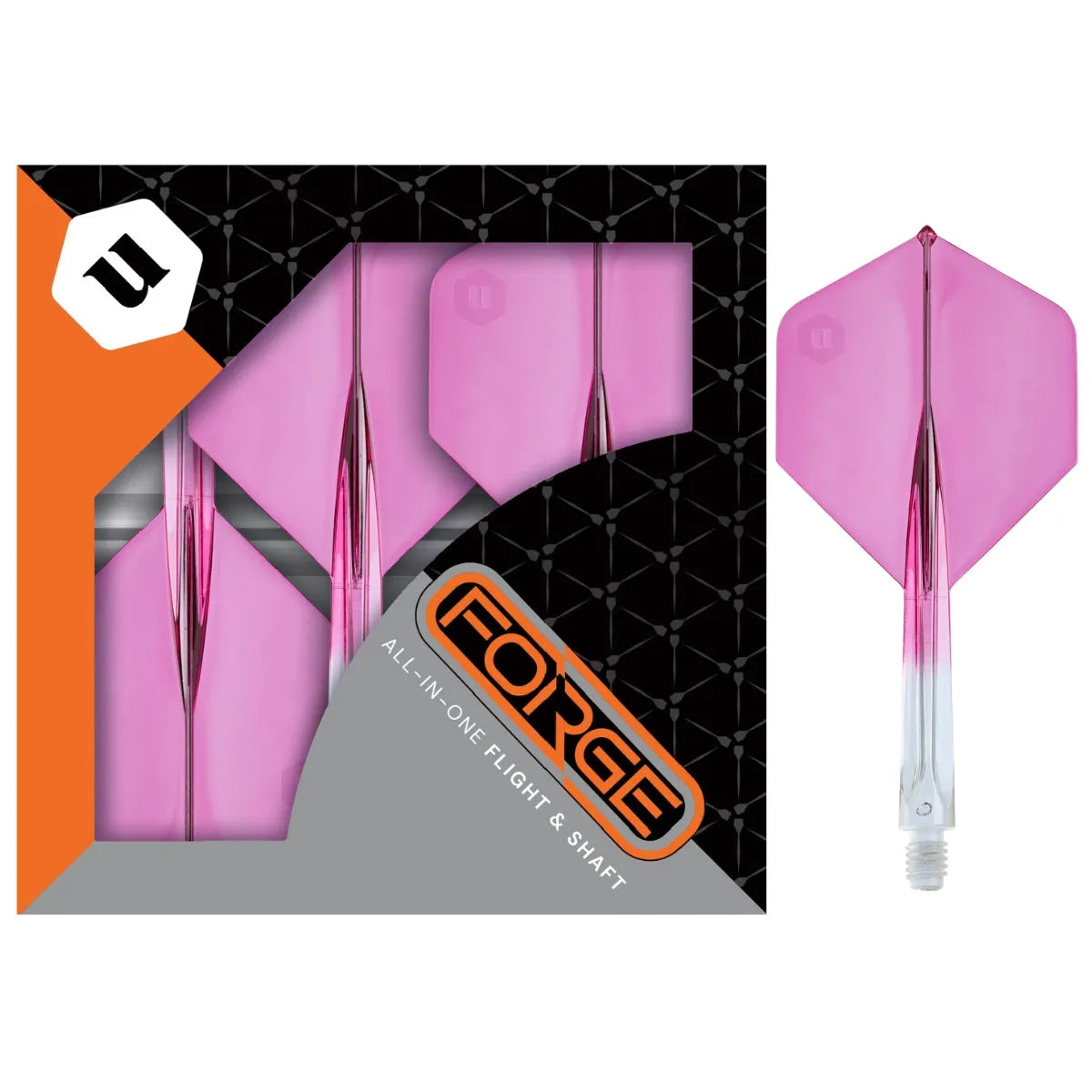 Unicorn Forge Plus Two-Tone All In One System-26-Clear Pink-Medium-Premier Darts