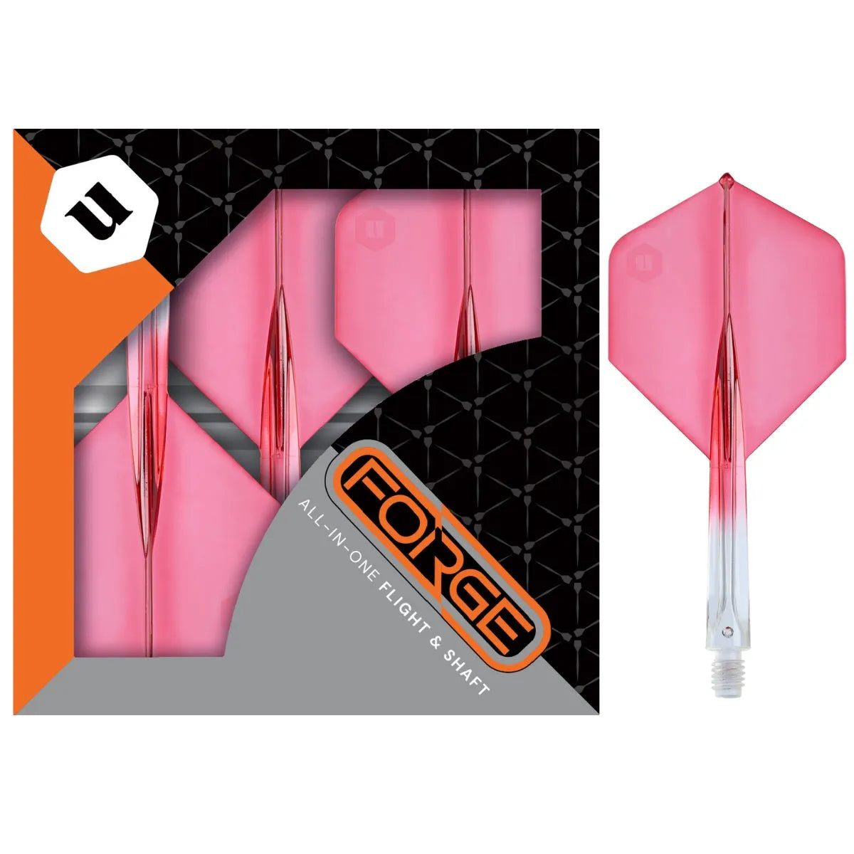 Unicorn Forge Plus Two-Tone All In One System-31-Clear Red-Medium-Premier Darts