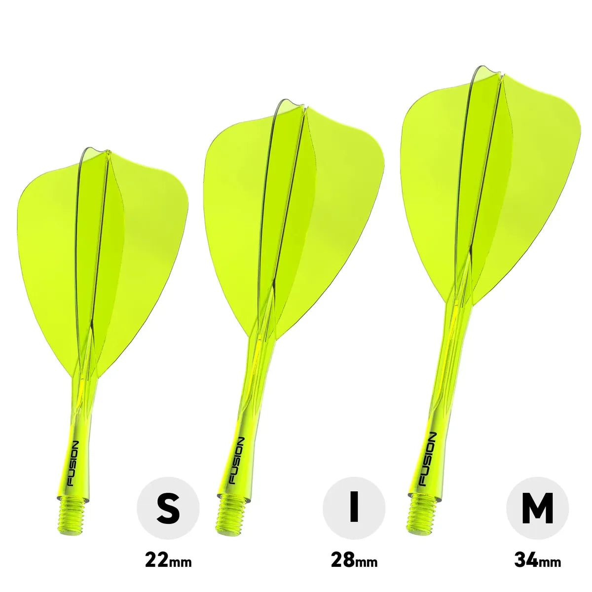 Winmau Fusion Arrow Integrated Flight System-15-Black-Short-Premier Darts