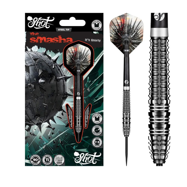 Shot Gnarly Smasha 90% Tungsten Steel Tip Darts