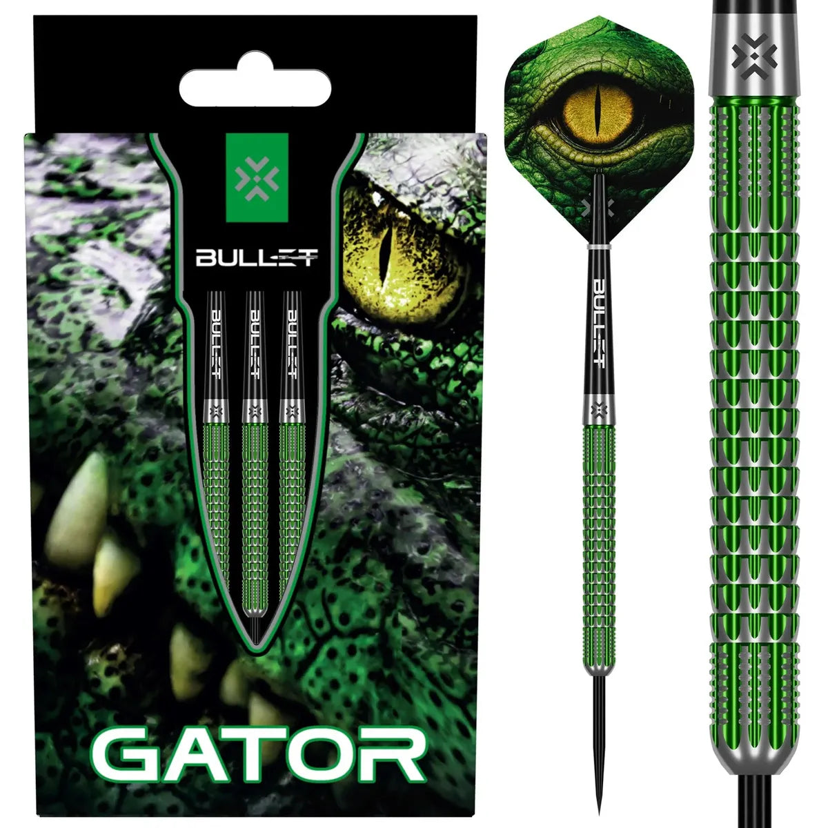 Bullet Gator 90% Tungsten Steel Tip Darts