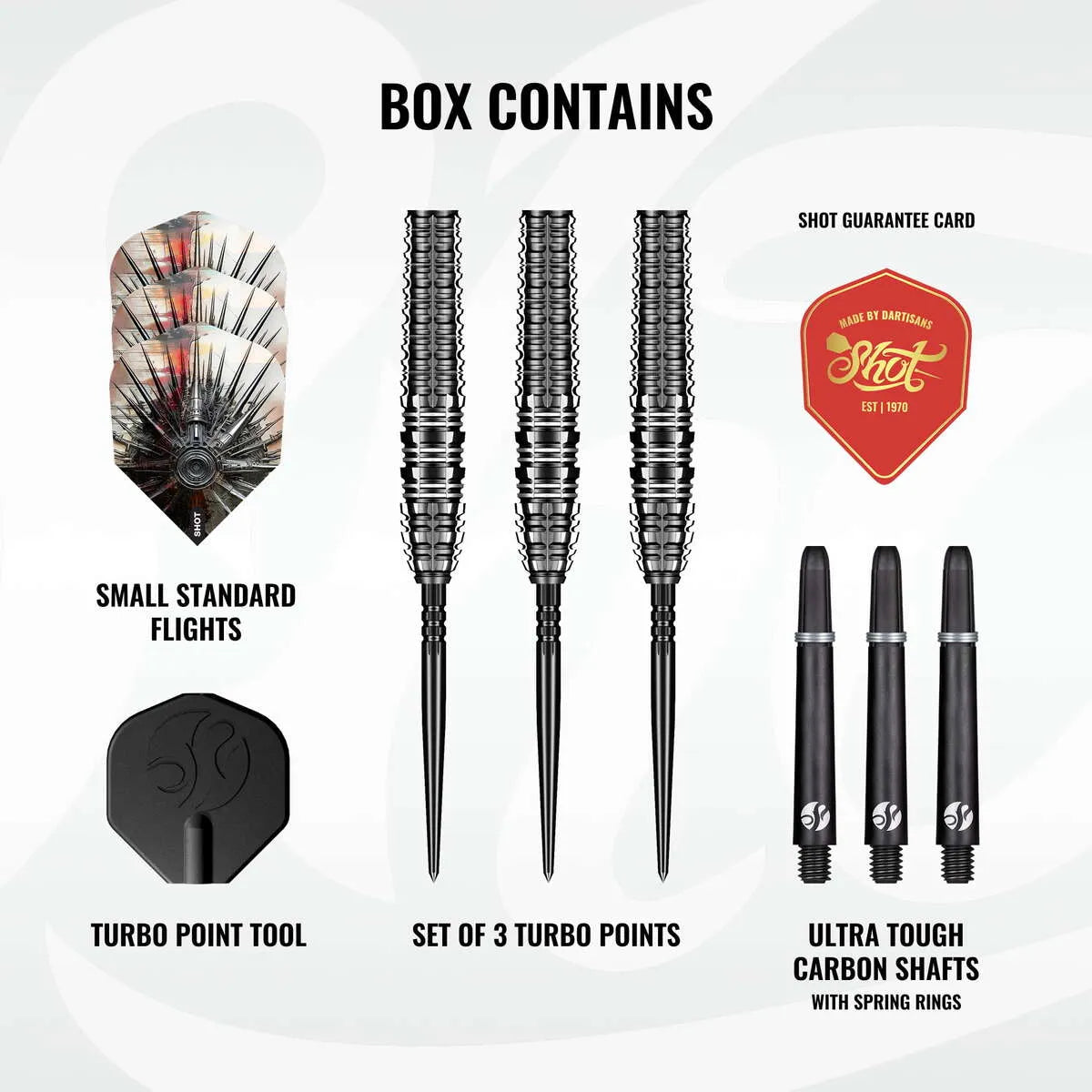 Shot Gnarly Smasha TP 90% Tungsten Steel Tip Darts-2-23 GRAM-Premier Darts