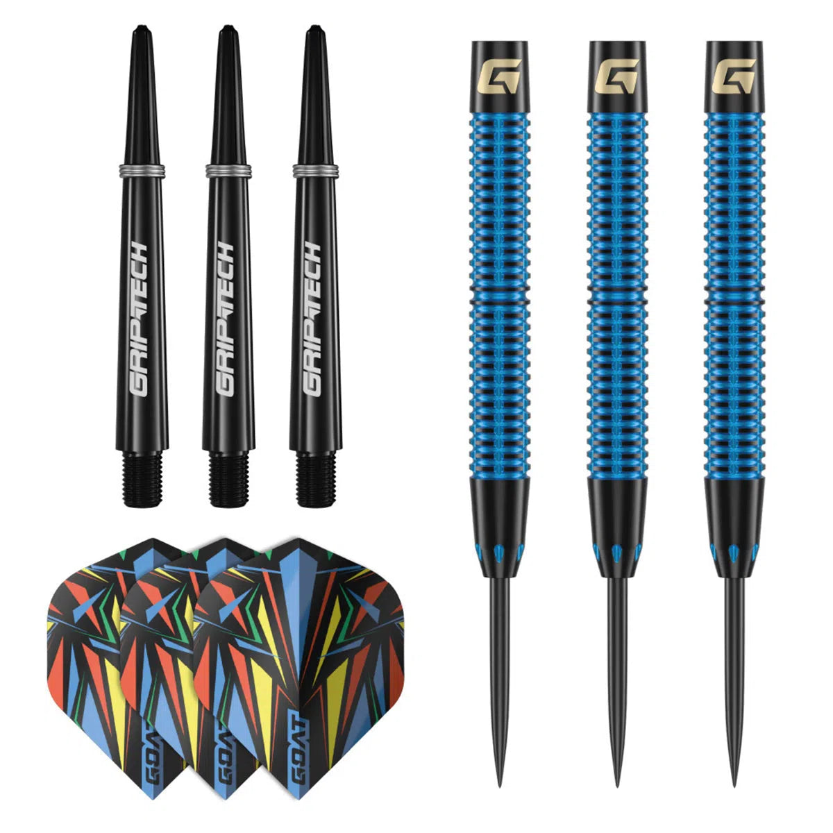 GOAT Athlete Blue Brass Steel Tip Darts-3-12 GRAM-Premier Darts