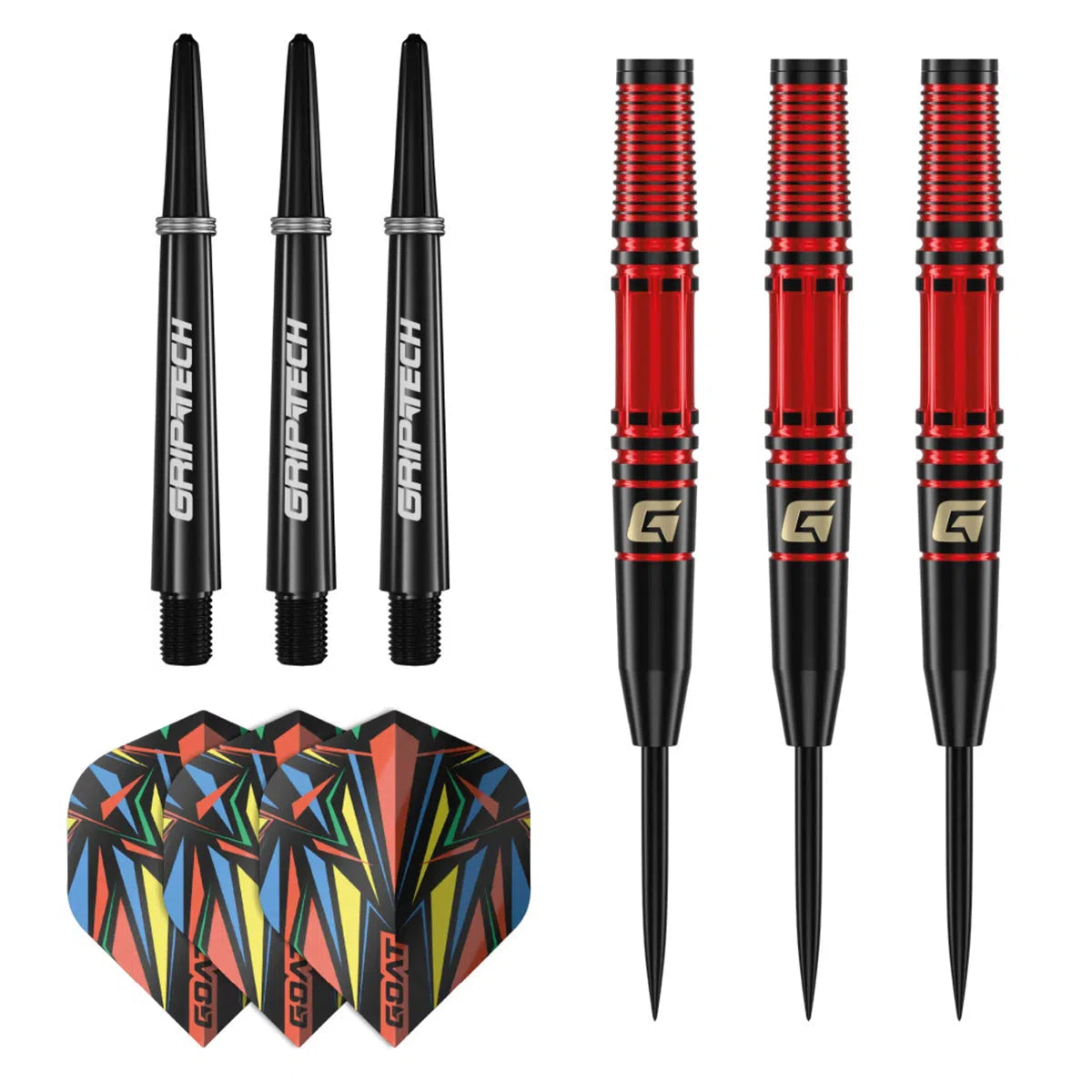 GOAT Athlete Red Brass Steel Tip Darts-3-11 GRAM-Premier Darts