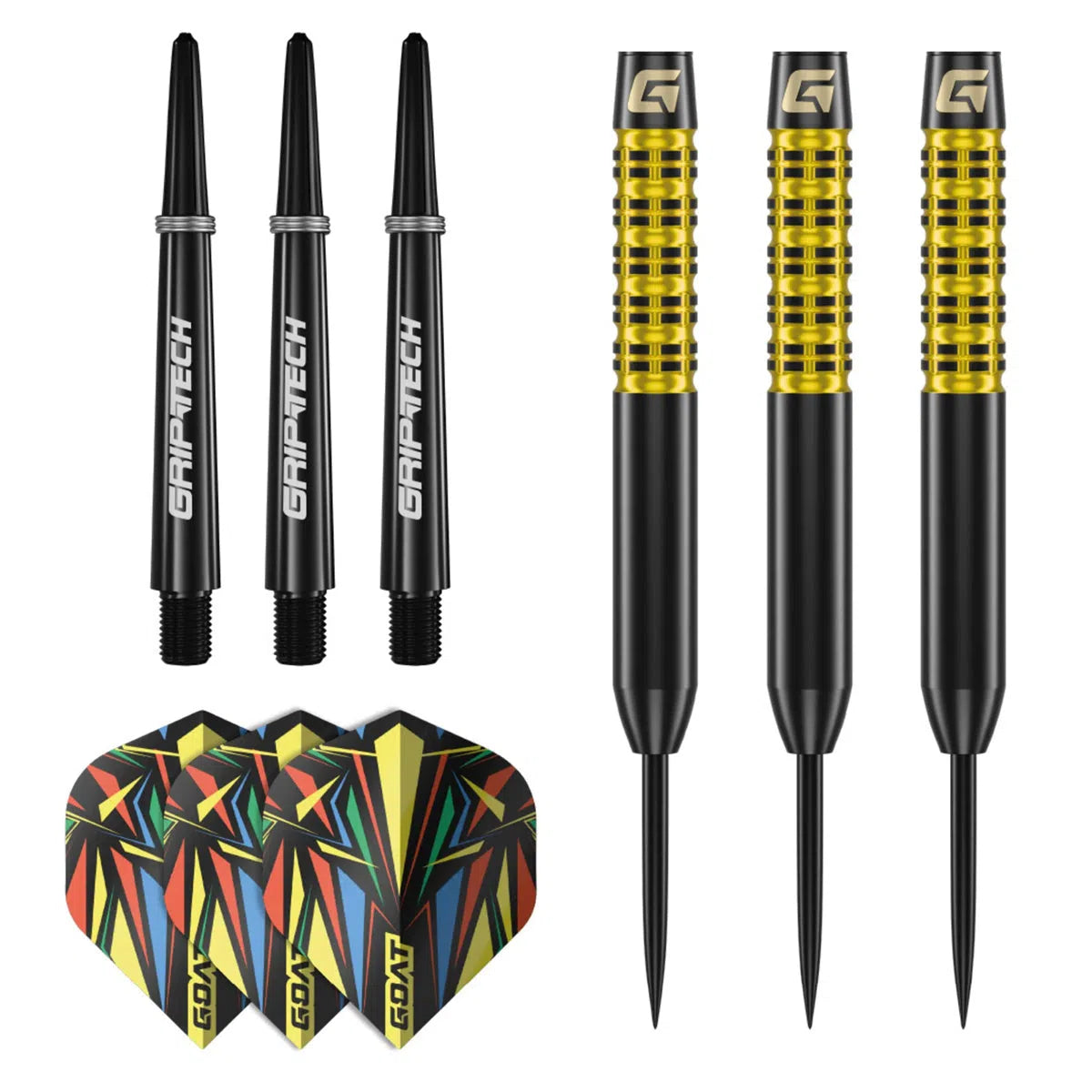 GOAT Athlete Yellow Brass Steel Tip Darts-3-12 GRAM-Premier Darts