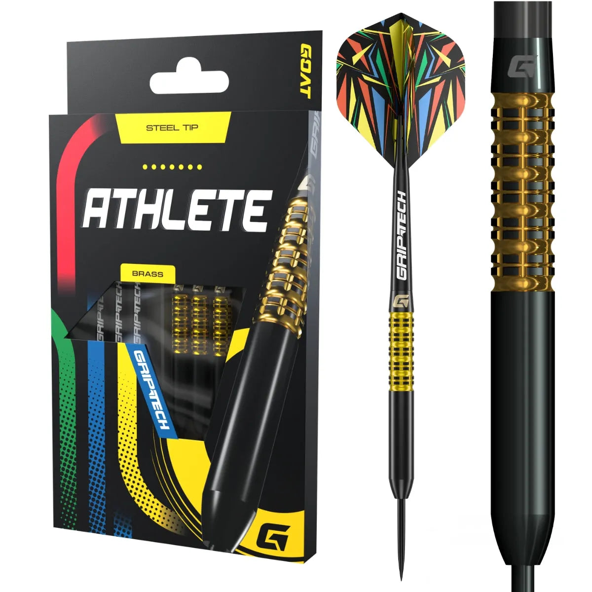 GOAT Athlete Yellow Brass Steel Tip Darts-1-12 GRAM-Premier Darts