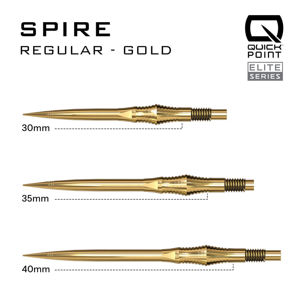 Harrows Spire Elite Series Quick Points-13-Black-30mm-Premier Darts
